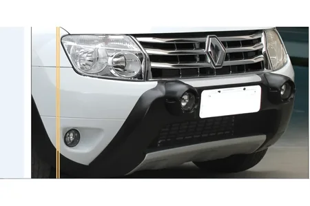 OVERBUMPER  ORIG.TGPOLI DUSTER 11/14 COM ALOJAMENTO P/ FAROL DE MILHA (PRETO C/ PRATA-ALUMINIUM)