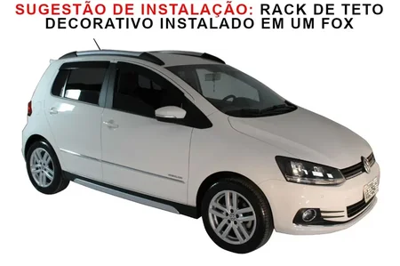 RACK DE TETO DECORATIVO UNIVERSAL APLICÁVEL ATÉ 1,54M (PRETO C/ PRATA-ALUMINIUM) INSTALADO EM UM FOX