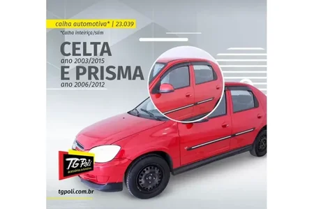 CALHA INTEIRIÇA/SLIM CHEVROLET CELTA 03/15 E PRISMA 06/12 4 PORTAS