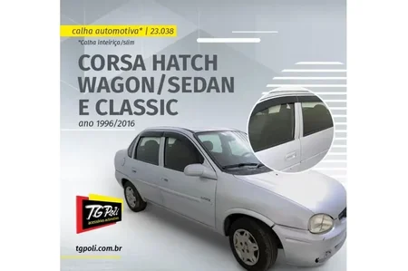 CALHA INTEIRIÇA/SLIM CORSA 1º GERAÇÃO HATCH/SW/SEDAN E CLASSIC 94/16 4 PORTAS (EXCETO CORSA FRENTE MONTANA)