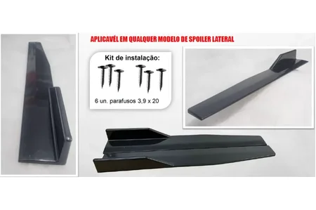 SPLITTER SIDE WINGLET UNIVERSAL [PP] 2P/4P (PRETO-BLACK PIANO)